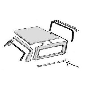 Back Window Upper Glass Run Seal 78-79