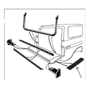 Lower Tailgate Side Bumpers Pair 
