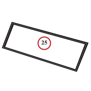 Windshield Seal Slotted For Chrome - Aftermarket 