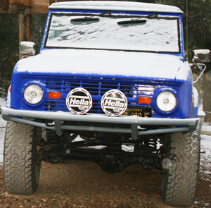 66-77 Guardian Flat Top Front Bumper w/ Winch Mounts 
