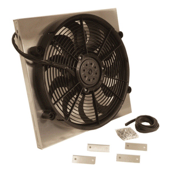 Buy Aluminum Shrouded High Output Radiator Fan 18-3/4x17-5/8x3