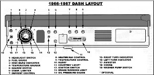66-67 Ford bronco dash #5