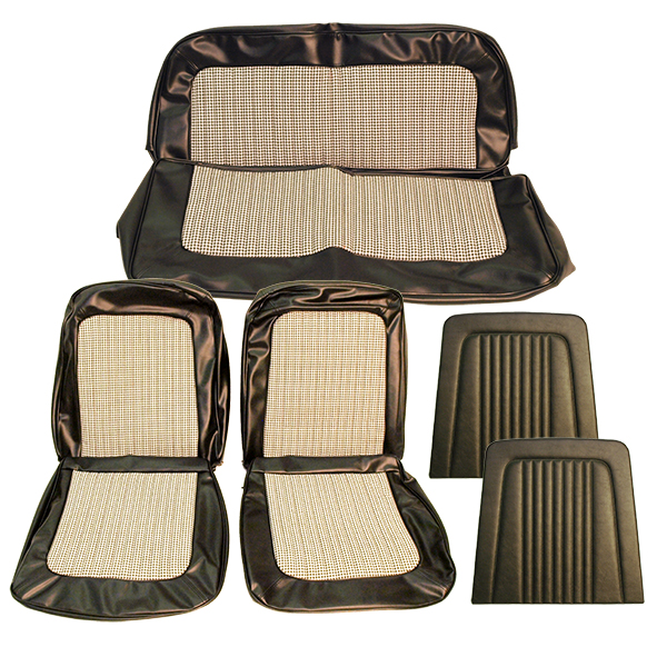 Houndstooth Seat Upholstery Cover Set White And Black Wild Horses Early Bronco Parts - Early Bronco Seat Covers Houndstooth Houndstooth Seat Upholstery Cover Set White And Black Wild Horses Early Bronco Parts - Early Bronco Seat Covers Houndstooth