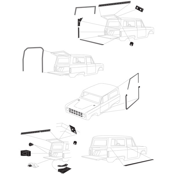 Hard Top Liftgate Window Glass Tinted Toms Bronco Parts