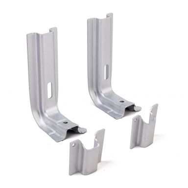 OE Type Stamped Steel Radiator L Brackets | Weld To Core Support | 66-77 Ford Bronco