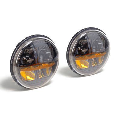 Revolution LED Headlights V2 | Black, 7 inch Round | 66-78 Bronco, 48-78 Ford Truck