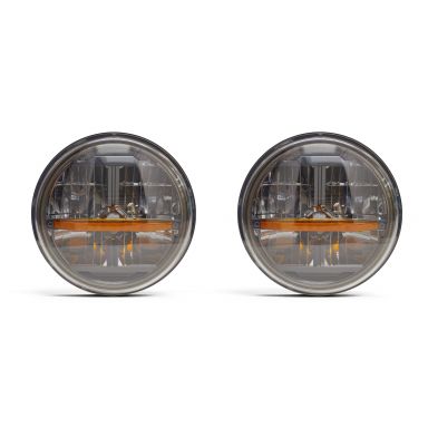 Revolution LED Headlights V2 | Black, 7 inch Round | 66-78 Bronco, 48-78 Ford Truck