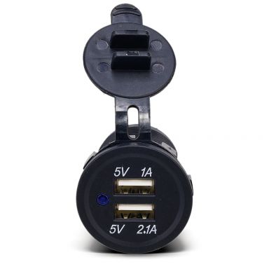 2 Port USB Round Socket for Custom Mount