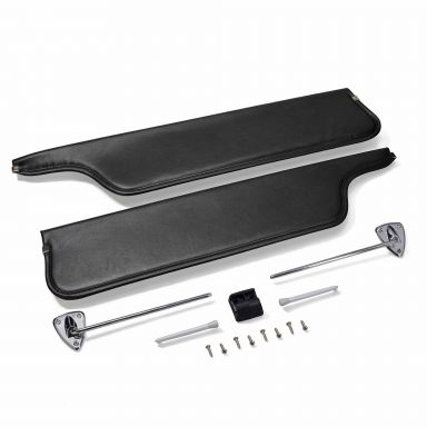 Black Sun Visors + Chrome Brackets | 1978-79 Bronco, 1973-79 Ford Truck