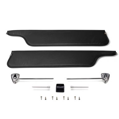 Black Sun Visors + Chrome Brackets | 1978-79 Bronco, 1973-79 Ford Truck