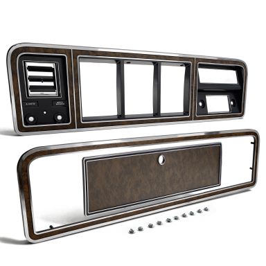 Woodgrain Dash Bezel Trim Kit | with AC | 1978-79 Bronco, 1973-79 Ford Truck