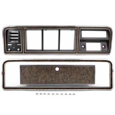 Woodgrain Dash Bezel Trim Kit | with AC | 1978-79 Bronco, 1973-79 Ford Truck
