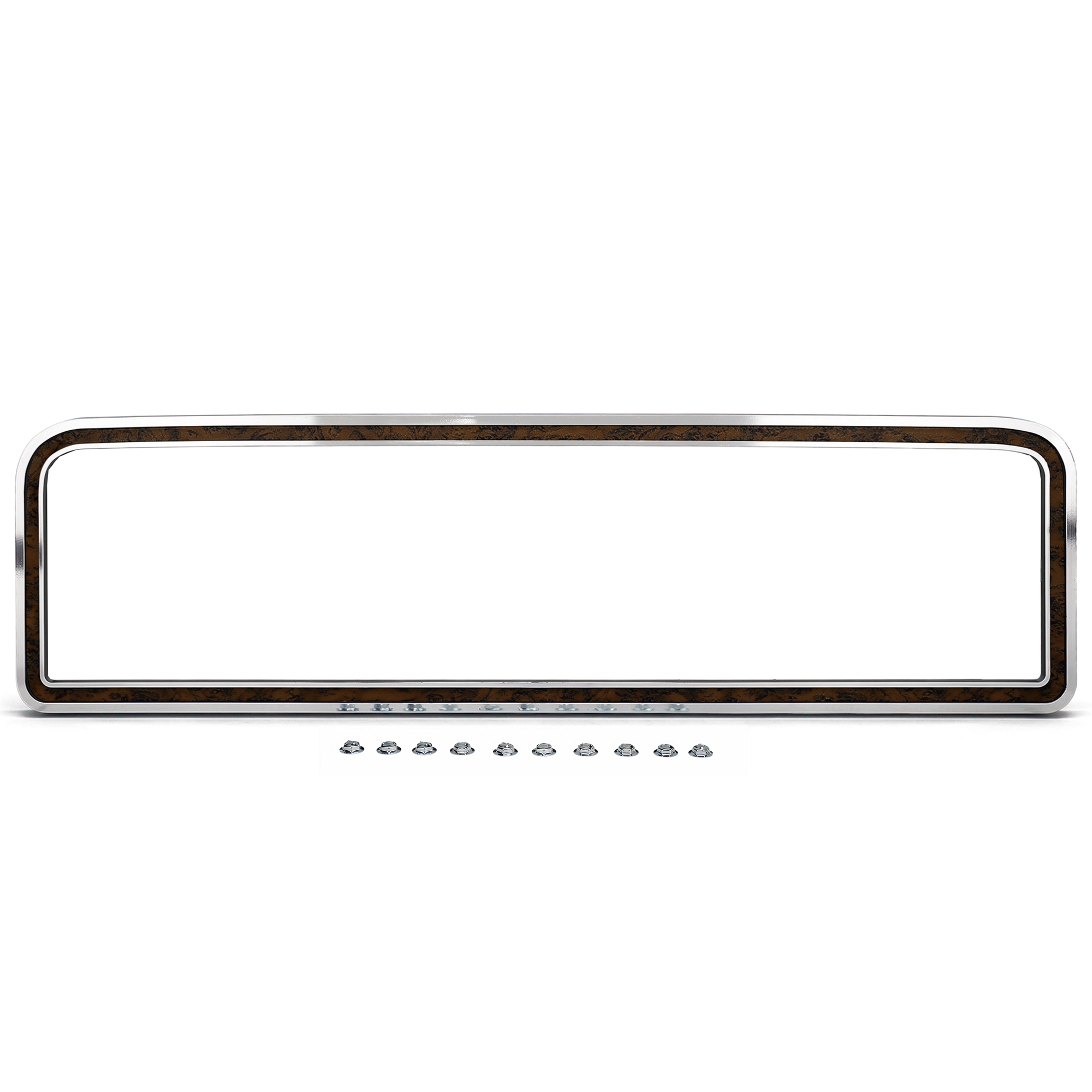 796384 02 glove box door dash trim chrome woodgrain 1978 79 bronco 1973 79 ford truck