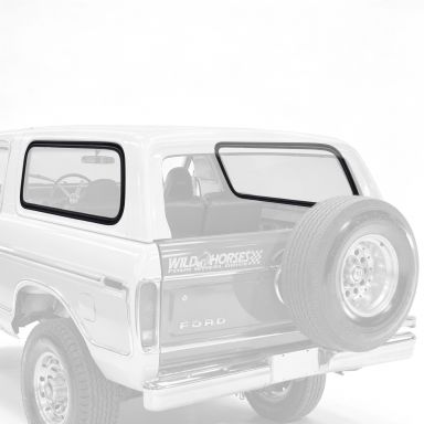 Hard Top Side Window Glass Seals | Slotted for Chrome, Pair | 1978-79 Ford Bronco