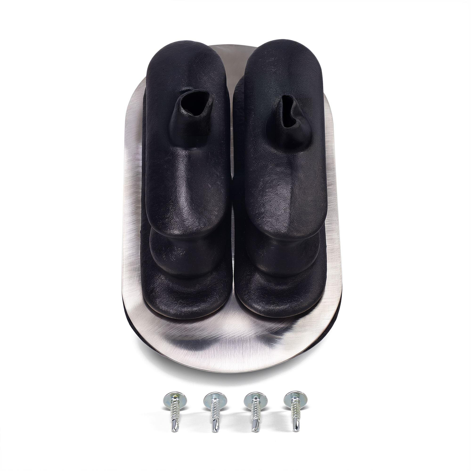 8556 02 twin stick shifter boot stainless retainer trim