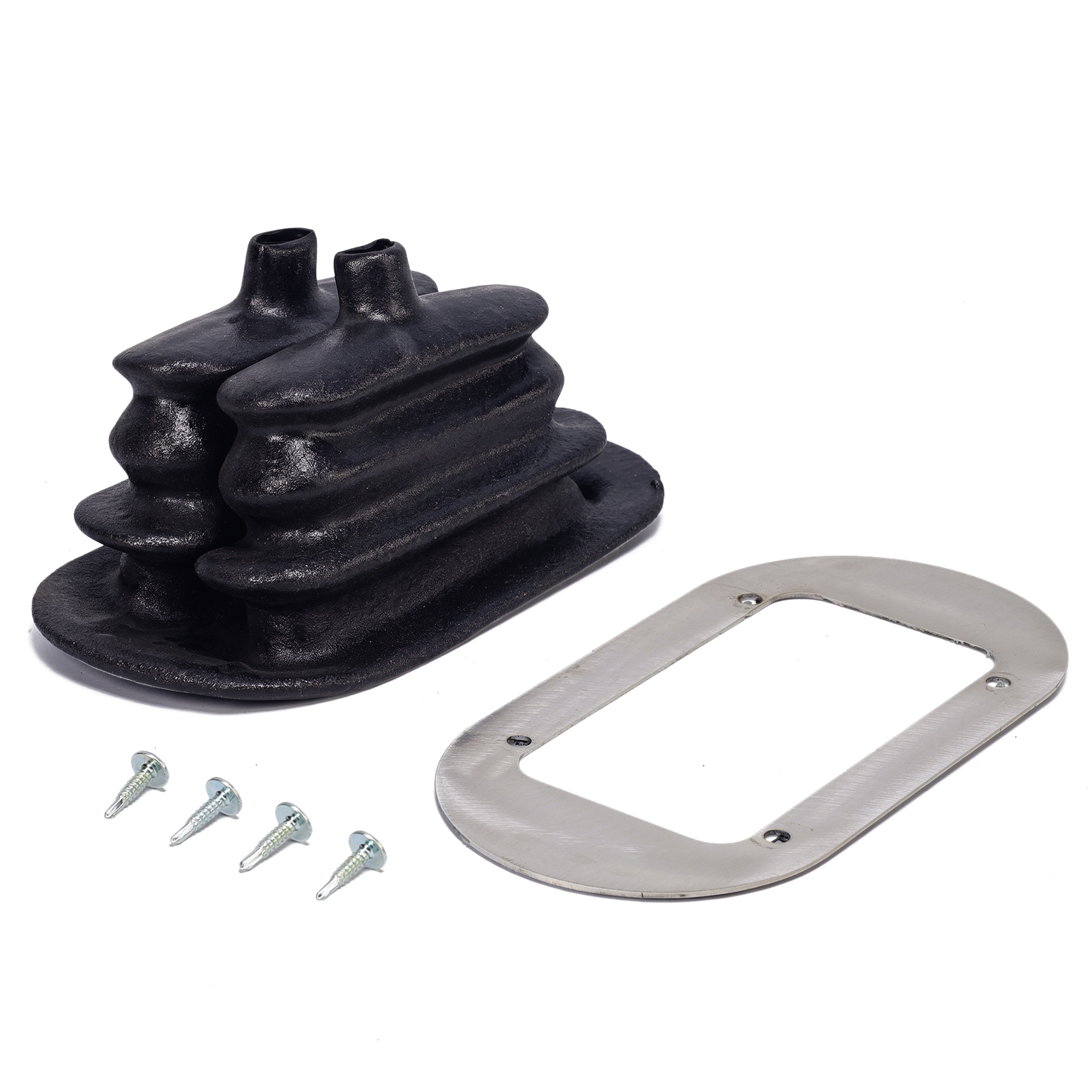 8556 04 twin stick shifter boot stainless retainer trim