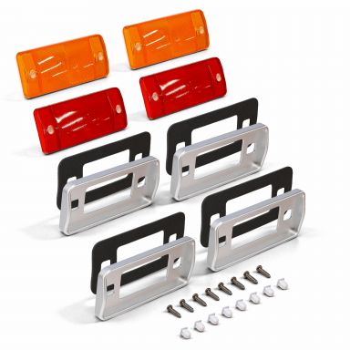Side Marker Light Lens & Premium Billet Surround Kit | 1970-77 Ford Bronco