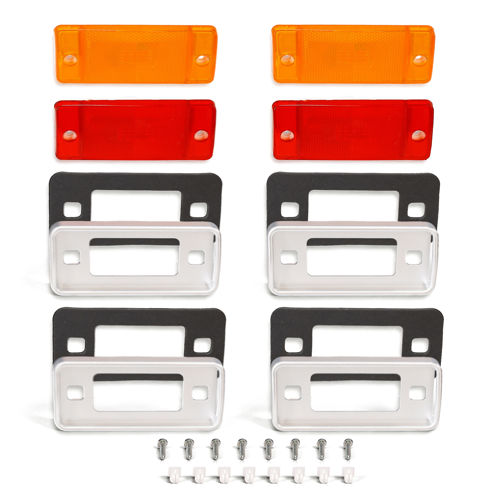 935993 02 side marker light lens premium billet surround kit 1970 77 ford bronco