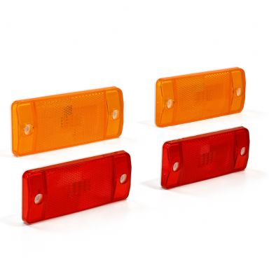 Side Marker Light Lenses | OE Type, Set of 4 | 1970-77 Bronco