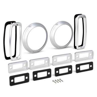 Premium Billet Light Bezels | Headlight, Tail Light, Side Marker | 1970-77 Ford Bronco