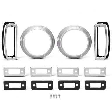 Premium Billet Light Bezels | Headlight, Tail Light, Side Marker | 1970-77 Ford Bronco