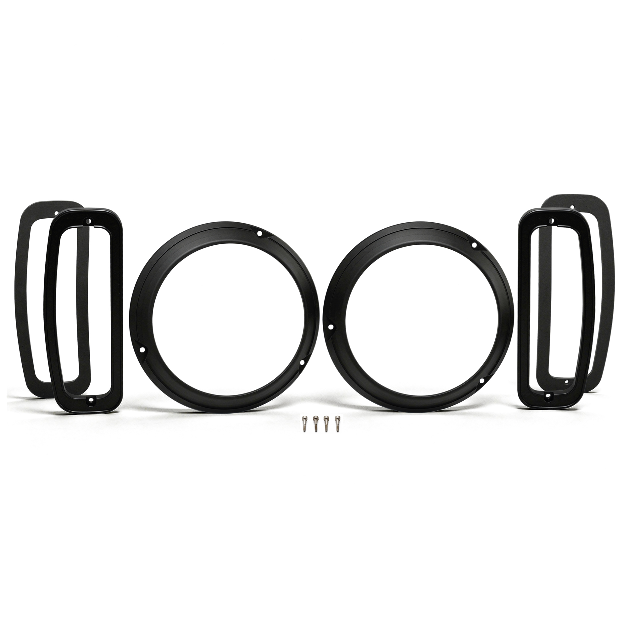 939700 02 black billet headlight rings taillight bezels set 1966 77 ford bronco