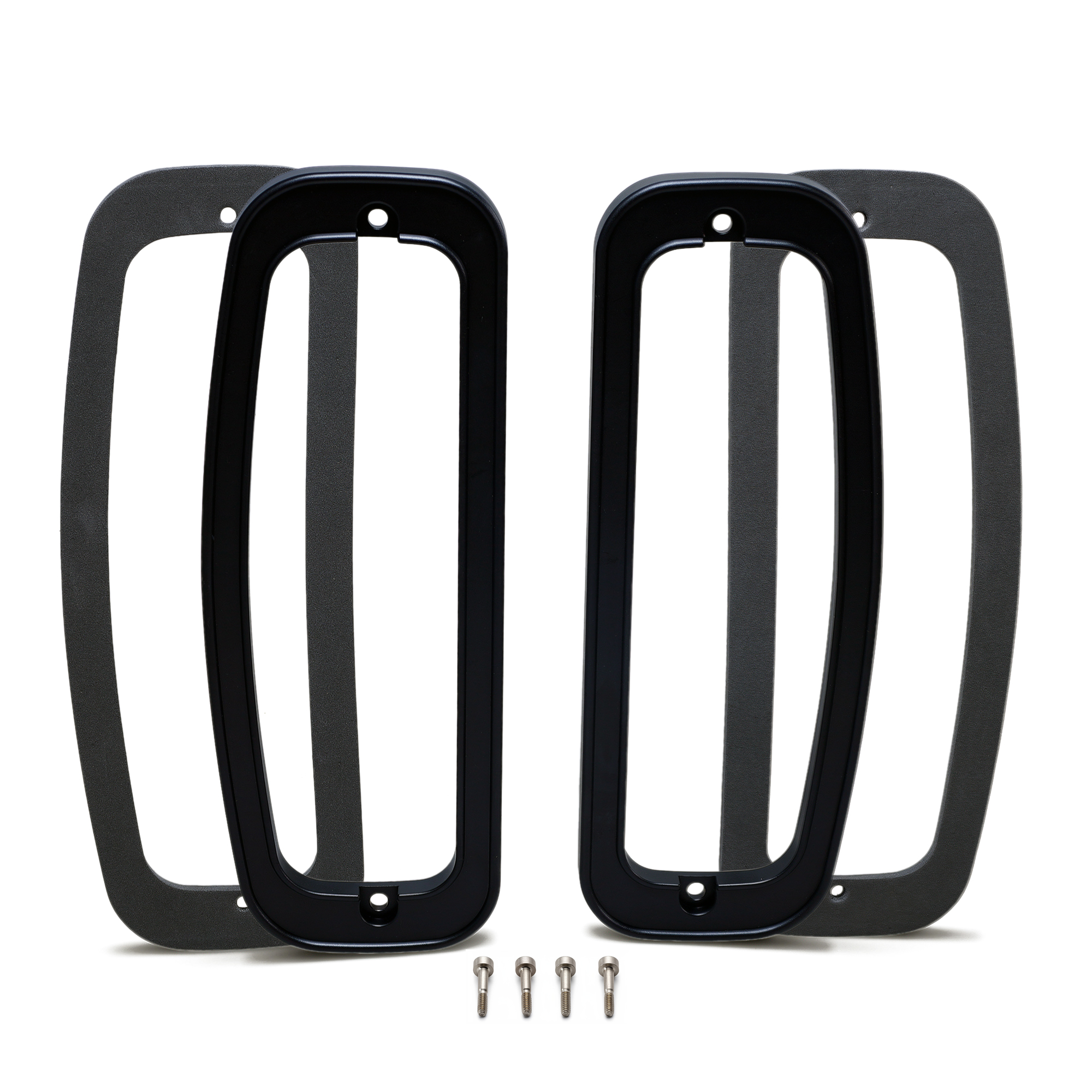 940805 02 premium black billet tail light bezels pair 1966 77 bronco 1964 66 ford truck
