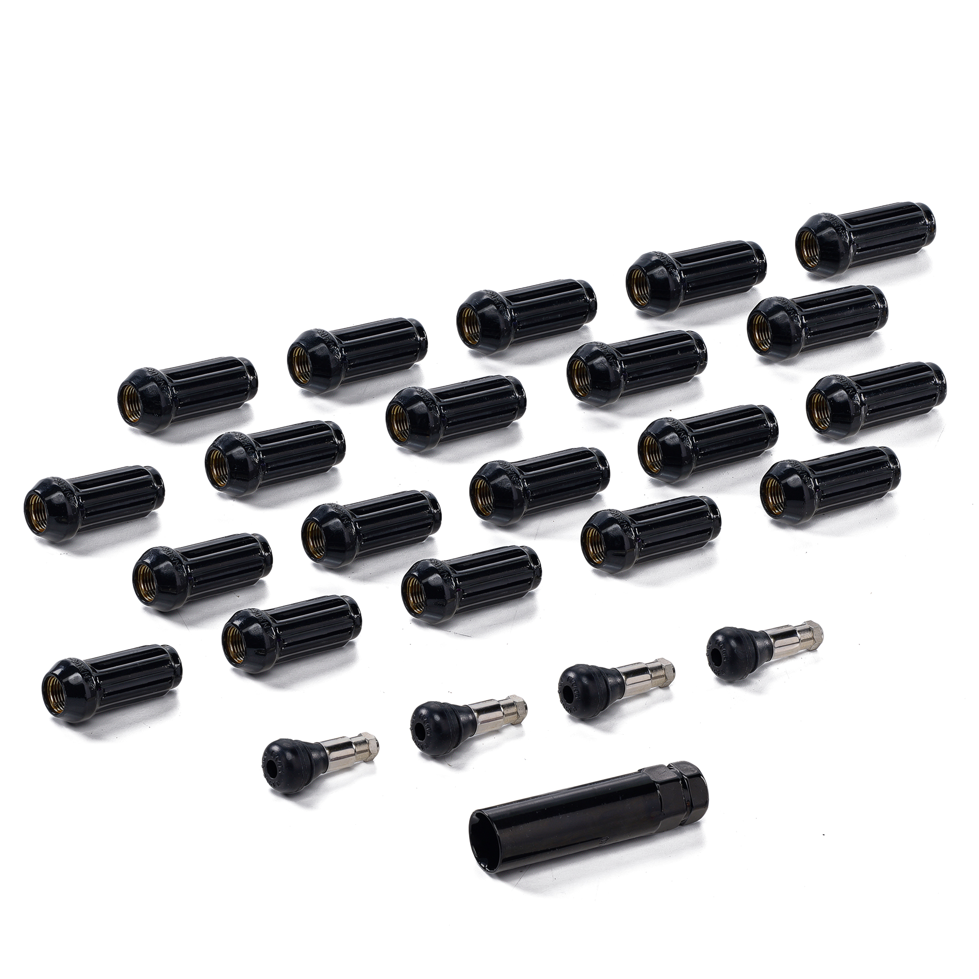 u101black 03 black wheel install kit wheel caps splined lug nuts 1966 79 bronco 1964 79 f150
