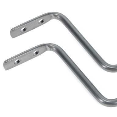 Vacuum Sun Visor Rods, Polished Stainless (pair), 66-68 Ford Bronco