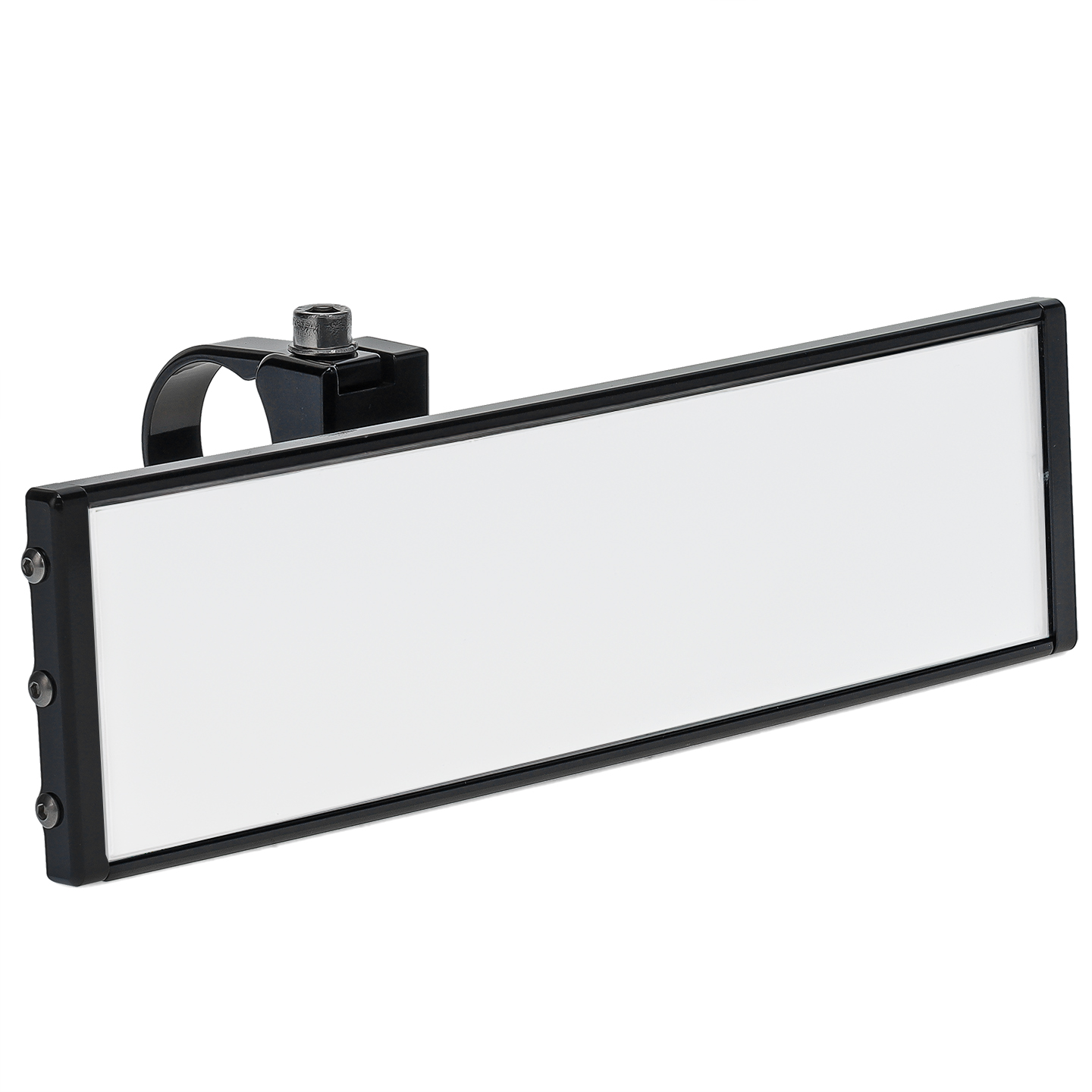 Black Billet Roll Bar Mount Rearview Mirror - 9-inch Wide