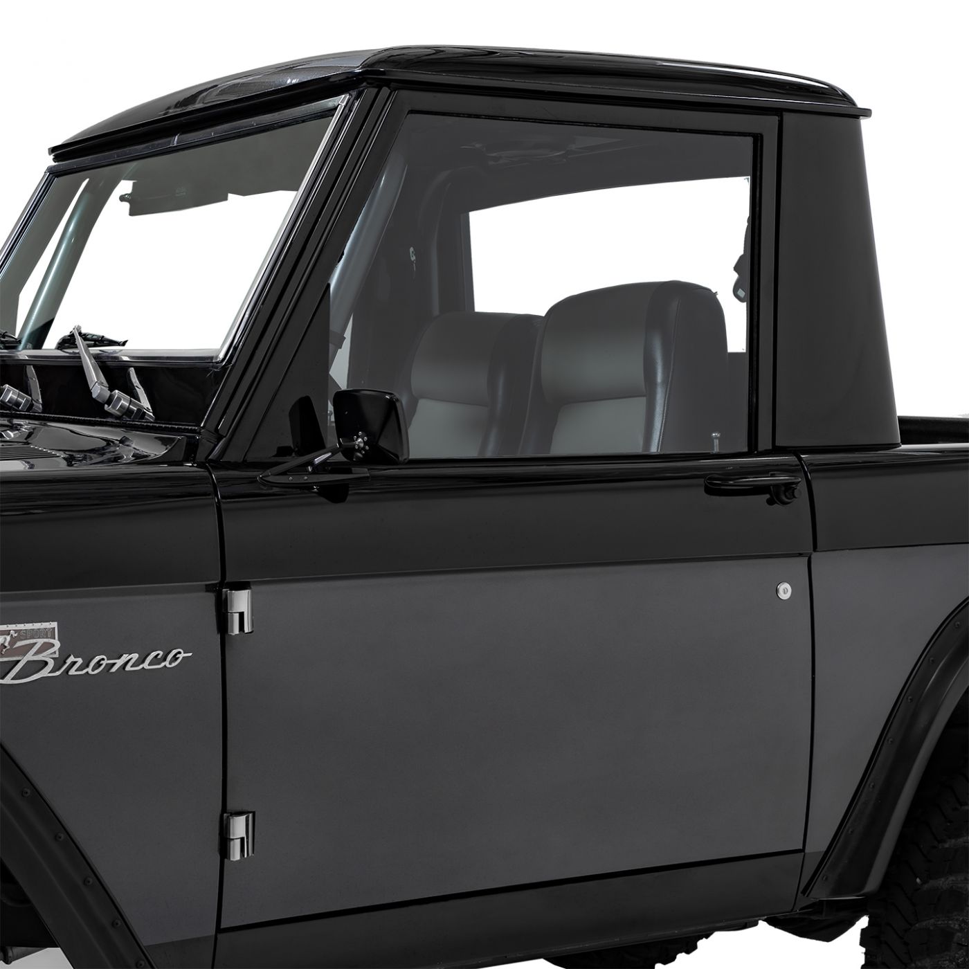 Early Bronco One-Piece Door Window Kit - Vent Window Delete, image size:1400x1400