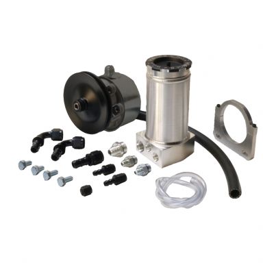 High Volume Dual Return Power Steering Pump Kit w/V-Belt Pulley