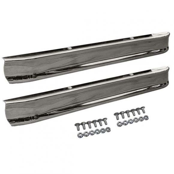 Stock Chrome Bumpers + Bolts | PAIR - Front & Rear | 66-77 Ford Bronco