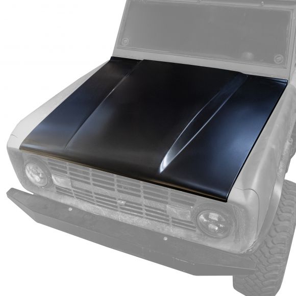 F35 Stealth Steel Hood | No Vents | 1966-77 Ford Bronco