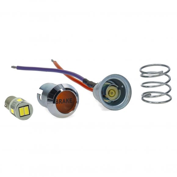 Brake Warning Light Bezel + Wire & Spring | 67-77 Bronco, 67-76 Ford Truck