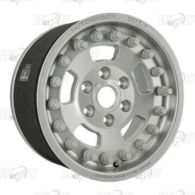 Hutchinson Rock Monster Beadlock Wheel - 17x8.5, Silver, 21-25 Ford Bronco