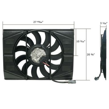 Vintage Air MONSTER Brushless Electric Fan | 19-inch, 850W | 78-79 Bronco, 73-79 Ford Truck