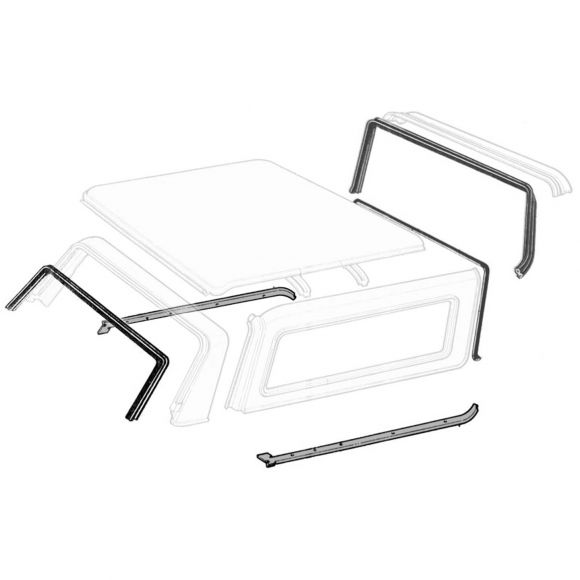 Fiberglass Hard Top Roof Weather Strip Reseal Kit | 78-79 Bronco