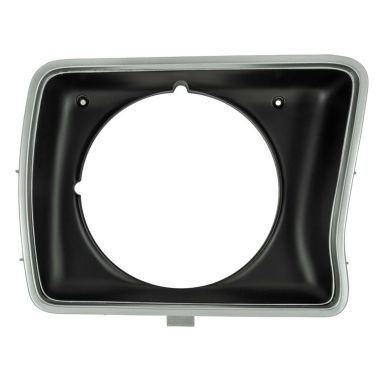 Headlight Trim Bezel | Round, Silver + Black | LH or RH | 1978 Ford Bronco & Truck