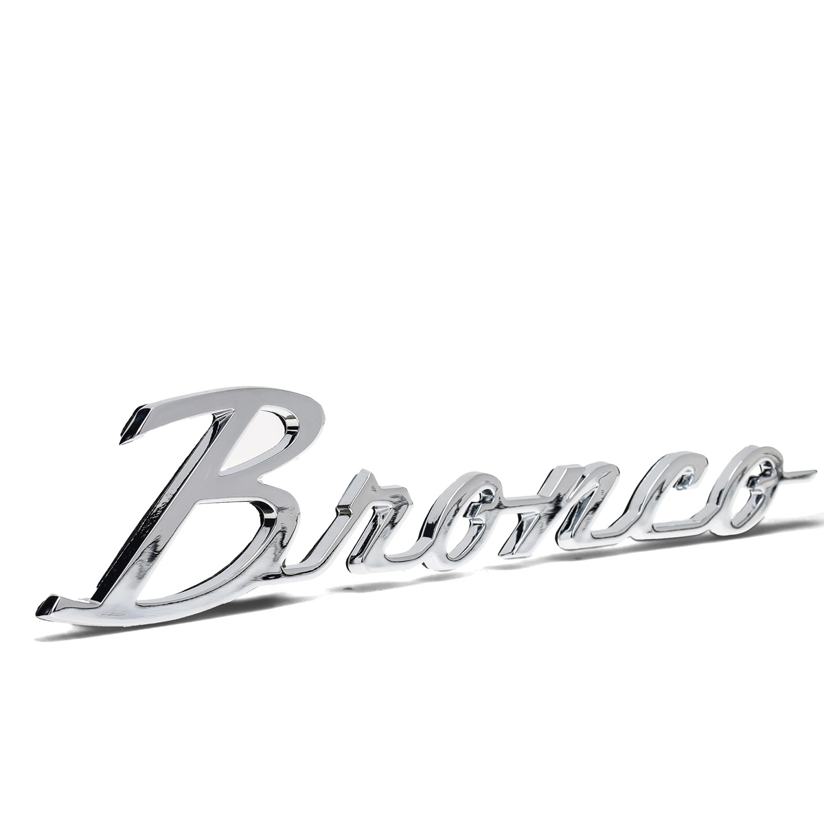 Chrome Bronco Script Emblem, 66-77 Ford Bronco