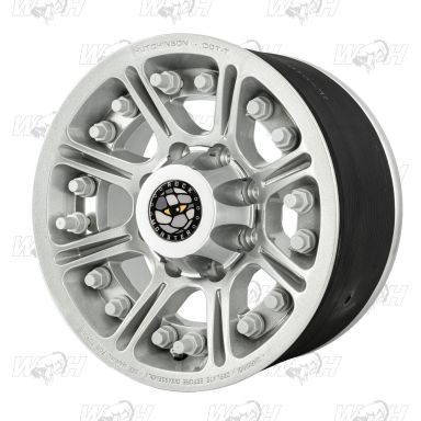 Hutchinson Rock Monster Beadlock Wheel - 17x8.5, Silver, 8 x 6.5 Bolt Pattern