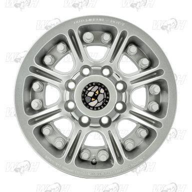 Hutchinson Rock Monster Beadlock Wheel - 17x8.5, Silver, 8 x 6.5 Bolt Pattern