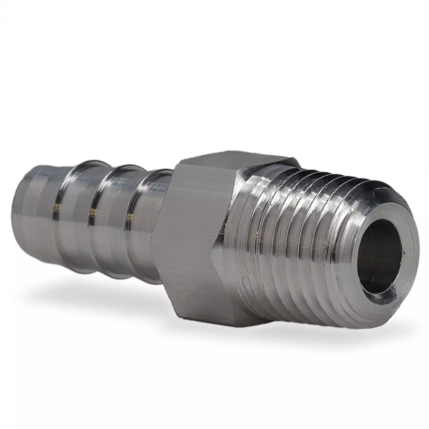 6AN AN6 Female To 3/8" 10mm 90 Degree Barb Hose Adapter
