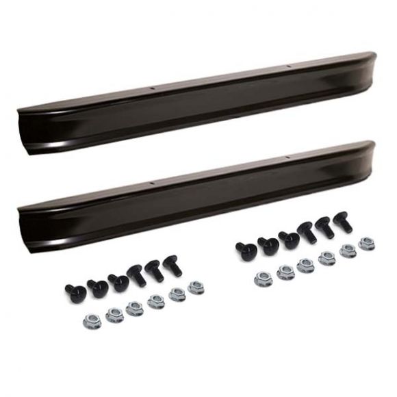 Stock Black E-Coat Bumpers + Bolts | PAIR - Front & Rear | 66-77 Ford Bronco