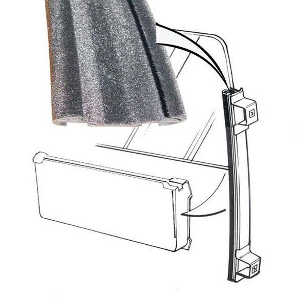 Tailgate Window Glass Lower Side Runs | No Brackets | 78-96 Ford Bronco