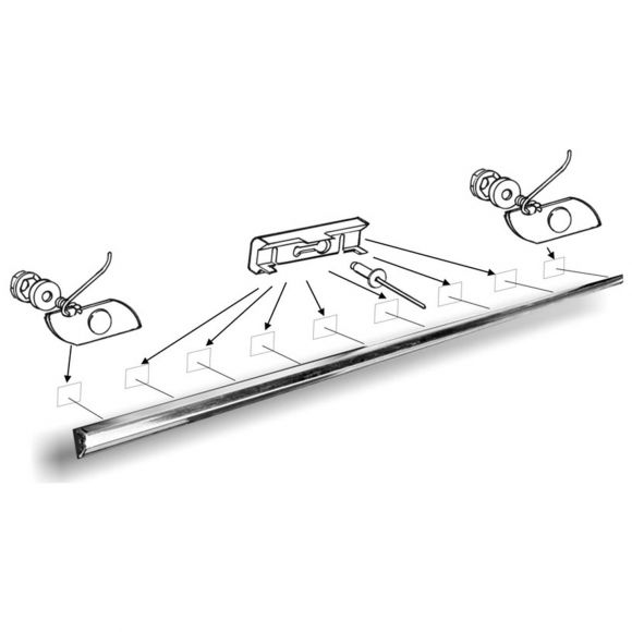Tailgate Upper Moulding Trim + Clips | 78-79 Ford Bronco