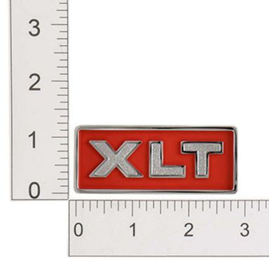 XLT Cowl Side Emblem | Chrome with Red | 78-79 Bronco, 77-79 Ford Truck