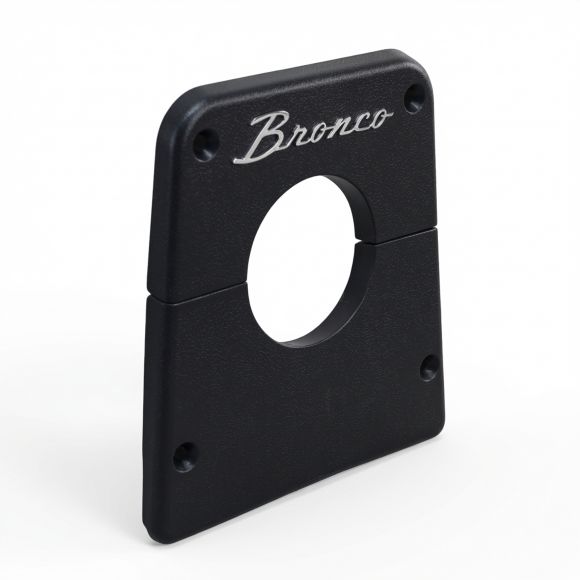 Bronco Script Steering Column Cover | Black | 66-77 Ford Bronco