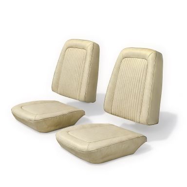 Front Bucket Seat Upholstery Covers | Parchment Smooth | 68-77 Ford Bronco