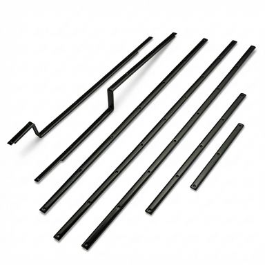 Carpet Hold Down Kit + Tailgate Retainers | Black | 66-77 Ford Bronco